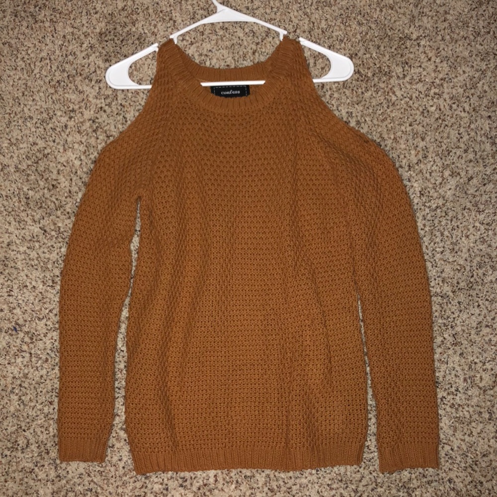 Cold shoulder sweater